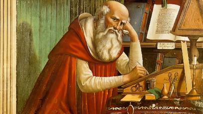Domenico Ghirlandaio / Sveti Jeronim u svojim studijama, freska