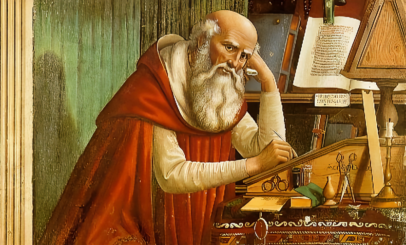 Domenico Ghirlandaio / Sveti Jeronim u svojim studijama, freska