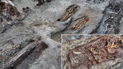Umjesto ljudske, na skeletu su pronađeni dijelovi najvjerojatnije konjske lubanje i čeljusti/Foto: Krešimir Vacek
