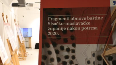Otvorenje izložbe „Fragmenti obnove baštine Sisačko-moslavačke županije nakon potresa 2020.“ / FOTO: Ministarstvo kulture i medija