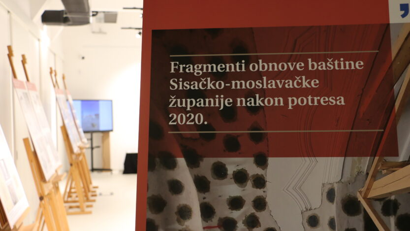 Otvorenje izložbe „Fragmenti obnove baštine Sisačko-moslavačke županije nakon potresa 2020.“ / FOTO: Ministarstvo kulture i medija