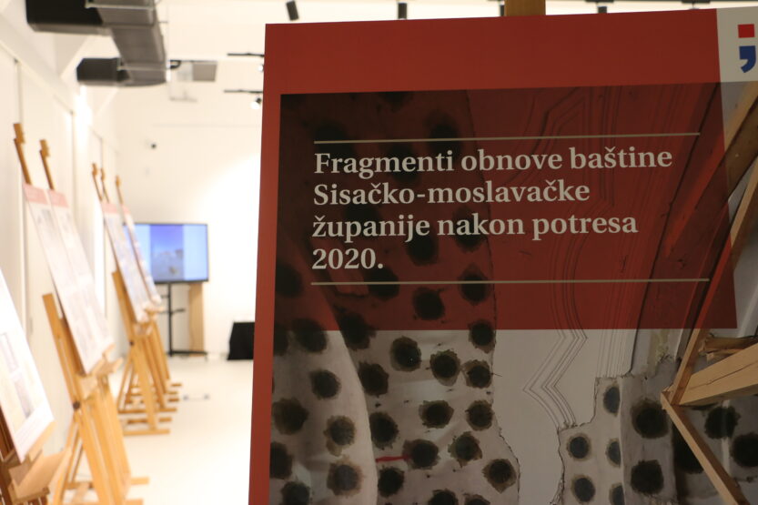 Otvorenje izložbe „Fragmenti obnove baštine Sisačko-moslavačke županije nakon potresa 2020.“ / FOTO: Ministarstvo kulture i medija