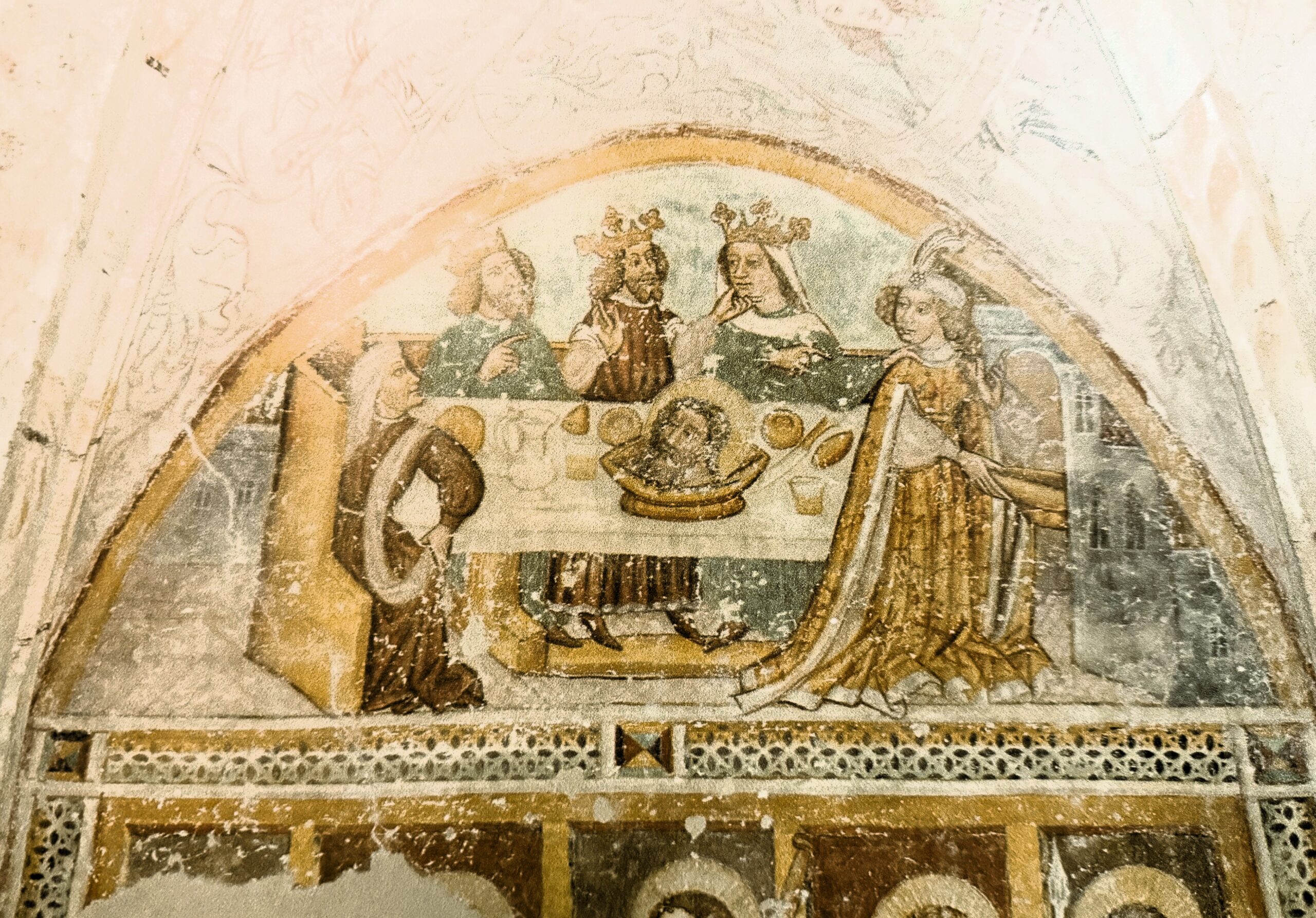 Scena Herodova gozba, kapela sv. Ivana u Ivaniću Miljanskom