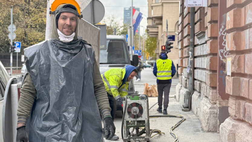 Čišćenje grafita u Zagrebu, studeni 2024. FOTO: A.M. / Blaga & misterije
