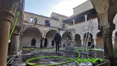Posljedice požara u crkvi Sv. Križa na Čiovu FOTO: Ministarstvo kulture i medija RH