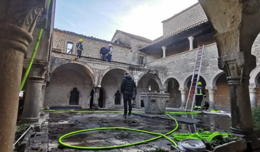 Posljedice požara u crkvi Sv. Križa na Čiovu FOTO: Ministarstvo kulture i medija RH