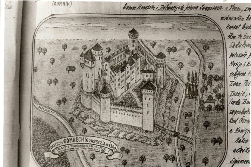 Pretpostavljeni izgled utvrde Gumnik / Muzaj grada Čazme