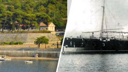 Utvrda Gospina batarija kao novi Muzej Isse (slika lijevo) te brod Formidabile (slika desno)