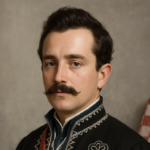 Fotorealističan prikaz Ljudevita Gaja koji je generiran na temelju poznatog portreta.