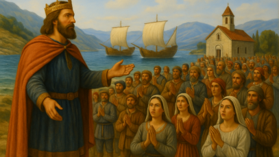 Kralj Zvonimir na Krku, AI ilustracija legende / Blaga & misterije