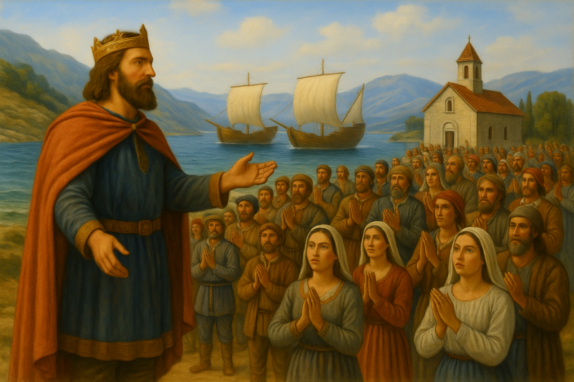 Kralj Zvonimir na Krku, AI ilustracija legende / Blaga & misterije