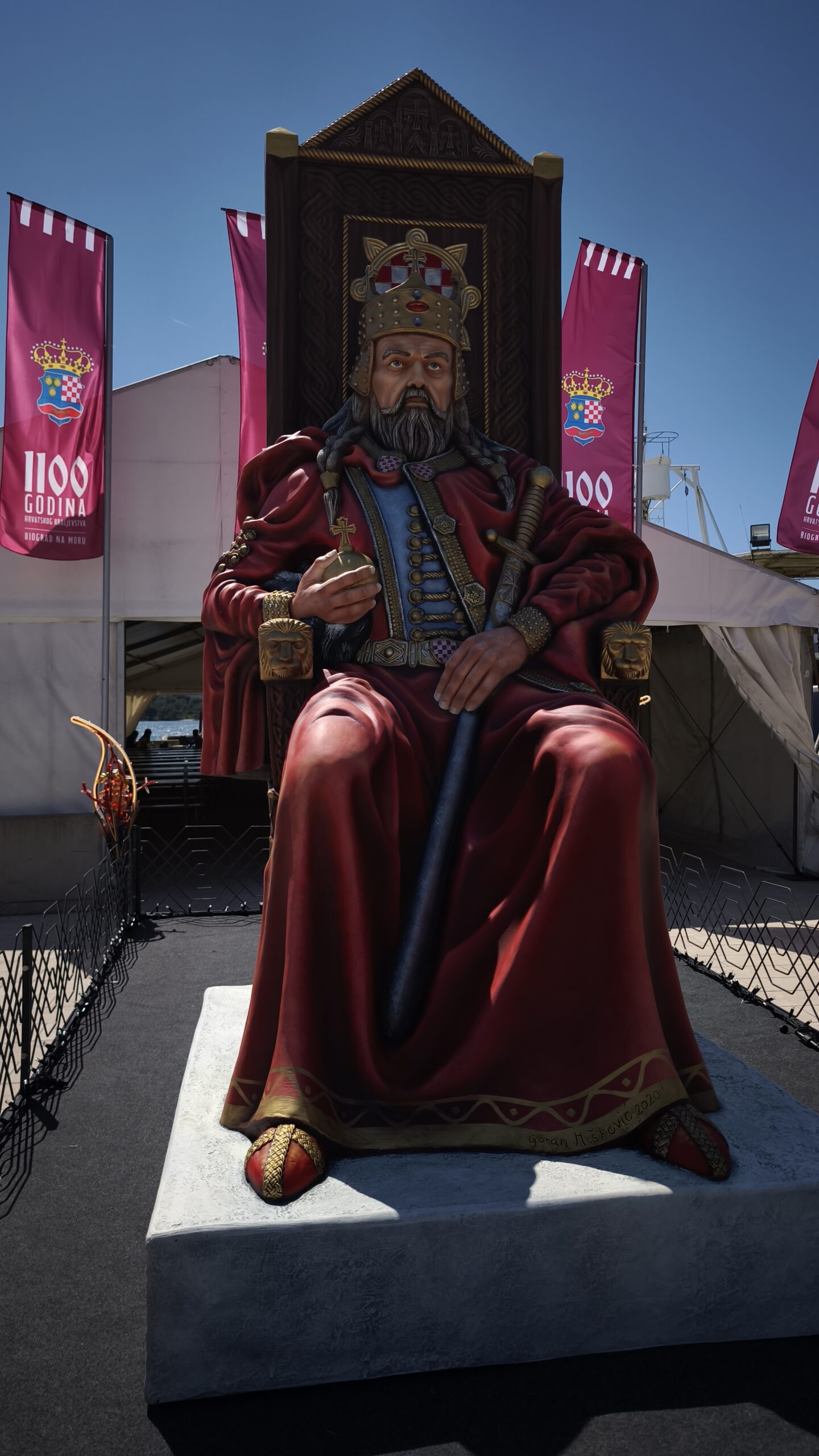 Spomenik kralju Tomislavu u Biogradu nakon predstavljanja FOTO: Vibor Brkić-Tot