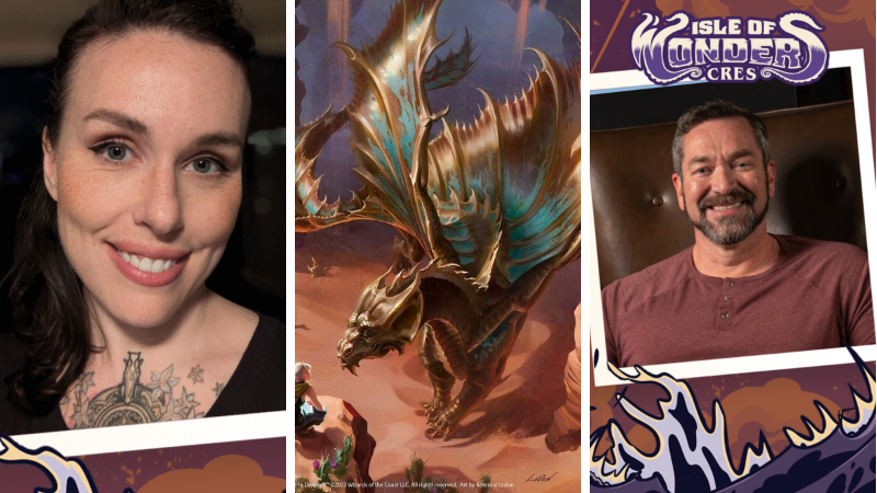 Kate Welch, ilustracija zmaja i Luke Gygax, Dungeons & Dragons sessions with Legends / Isle of Wonders