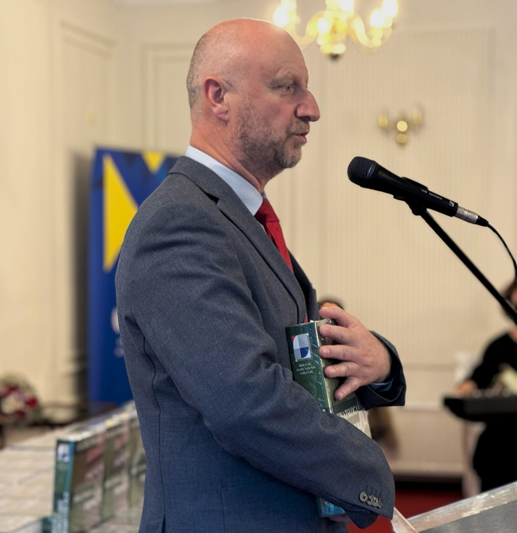 Predstavljanje Enciklopedije Hrvatskoga zagorja, Risvica, 12. svibnja 2025. Željko Kolar, župan Krapinsko-zagorske županije FOTO: A.M. / Citadela Invicta