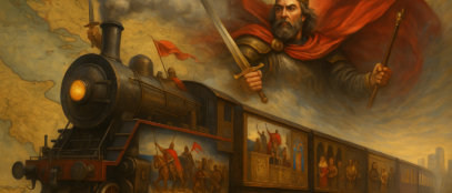 Ilustracija "Hrvatsko Kraljevstvo express" AI / Blaga & misterije