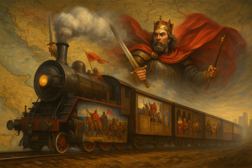 Ilustracija "Hrvatsko Kraljevstvo express" AI / Blaga & misterije