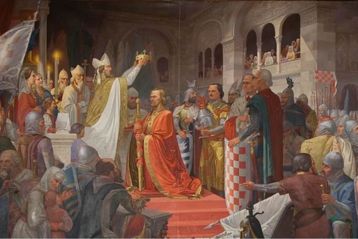 Krunidba kralja Tomislava, ulje na platnu, 1938. Josip Horvat "Međumurec"