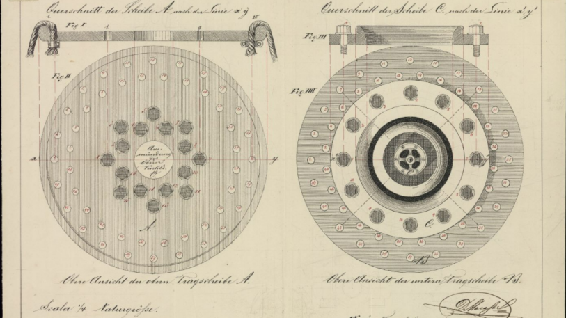 Crtež patenta / Dionizije Marašić / Austrijski ured za patente / Mrežno izdanje/ Historical patents Technological Inventions 1850 - 1899