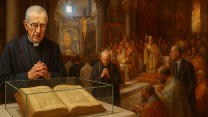 Ilustracija priče o Splitskom evangelijaru za portal Blaga & misterije