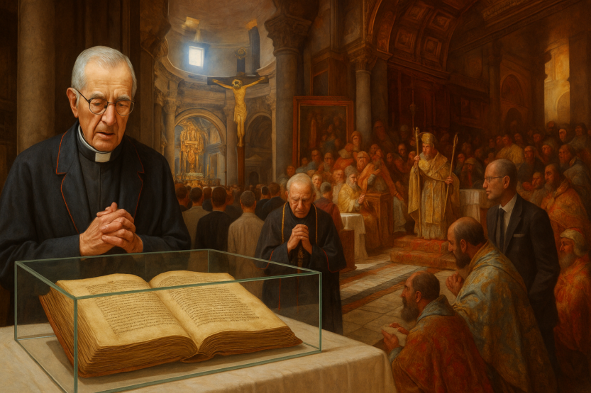 Ilustracija priče o Splitskom evangelijaru za portal Blaga & misterije