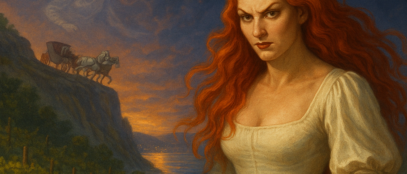 Ilustracija "Crvenokosa Marta" Slika generirana uz pomoć ChatGPT (OpenAI), 2025./ Blaga & misterije