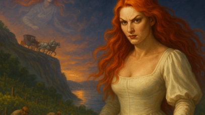 Ilustracija "Crvenokosa Marta" Slika generirana uz pomoć ChatGPT (OpenAI), 2025./ Blaga & misterije