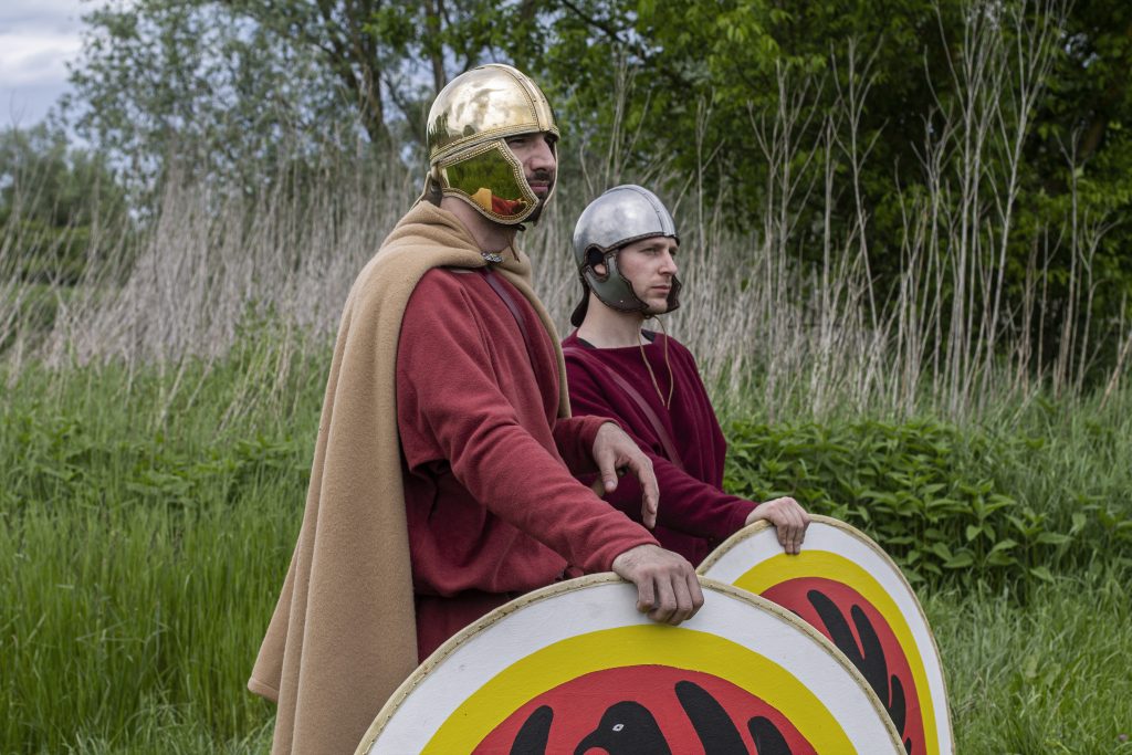 Pedes Katel i biarh Firmin tijekom patrole uz rijeku, Legio XI Herculia (foto: Korana Jelovac / Red Čuvara grada Zagreba)