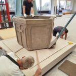 Priprema Višeslavove krstionice za putovanje do Zagreba / Preuzeto, Muzej Arheoloških spomenika u Splitu / Davor Maršić, MHAS Split