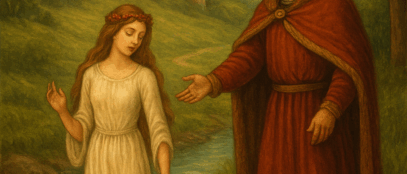 Ilustracija o potoku Željan, Kraljeva Velika. Slika je generirana uz pomoć ChatGPT (OpenAl), 2025.