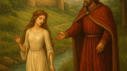 Ilustracija o potoku Željan, Kraljeva Velika. Slika je generirana uz pomoć ChatGPT (OpenAl), 2025.