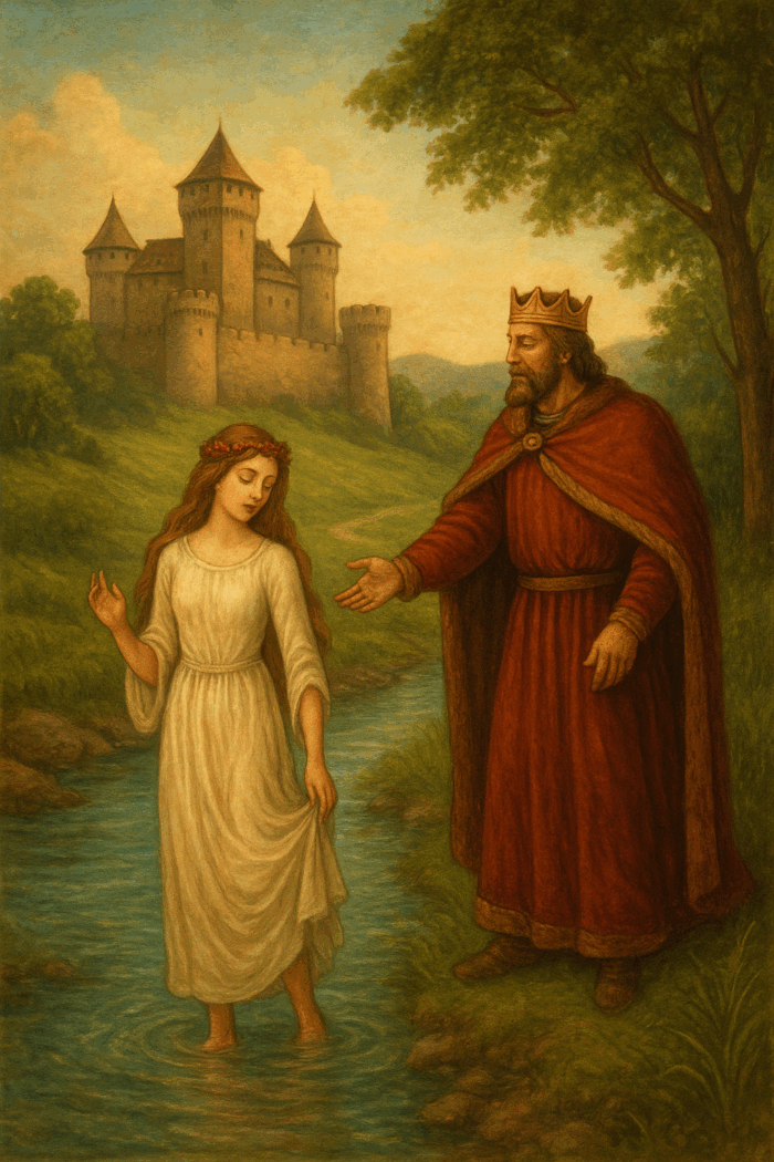 Ilustracija o potoku Željan, Kraljeva Velika. Slika je generirana uz pomoć ChatGPT (OpenAl), 2025.