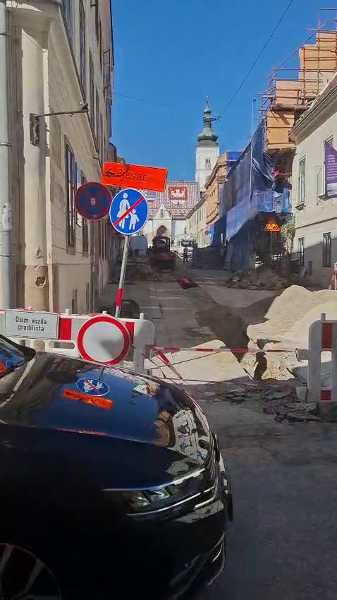Gradilišta i nesavjesni vozači na gornjogradskim ulicama FOTO: Čitatelj