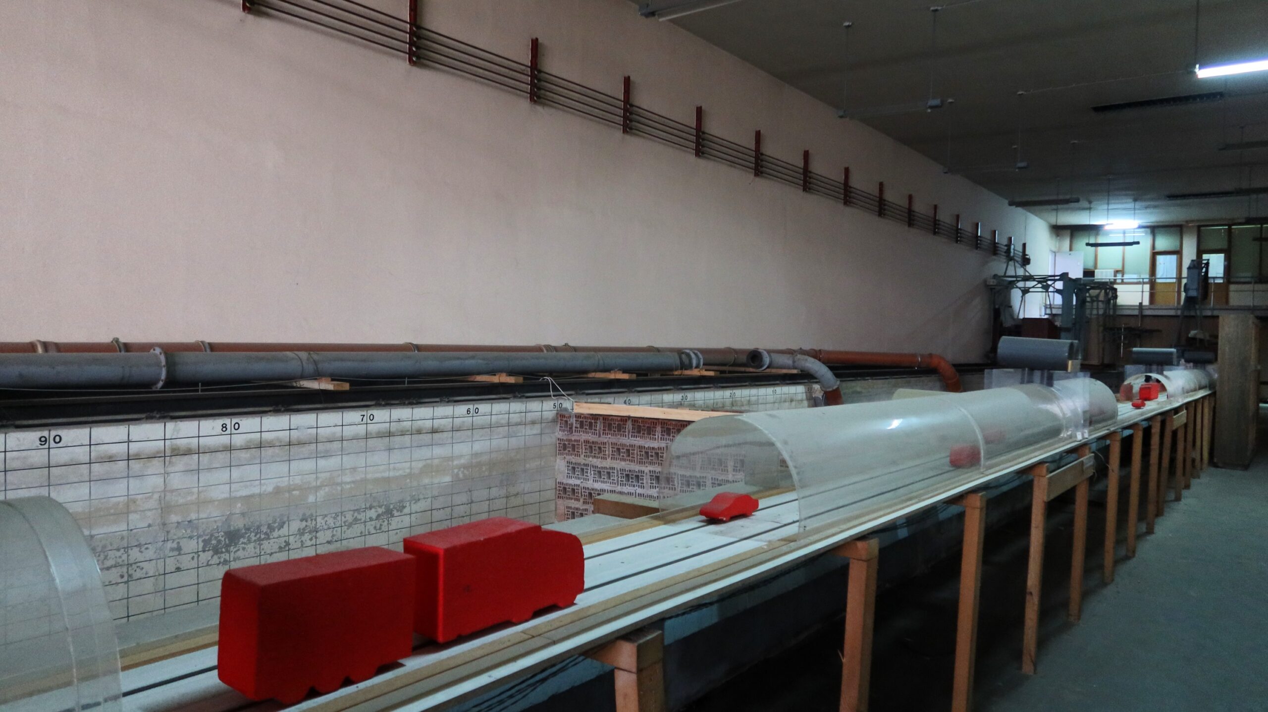 Model tunela Sv. Rok za ispitivanje aerodinamike strujanja zraka u tunelu, izrađen u Brodarskom institutu u Zagrebu, sredina 1990-ih Brodarski institut u Zagrebu, veljača 2024. FOTO: MBT / Blaga & misterije