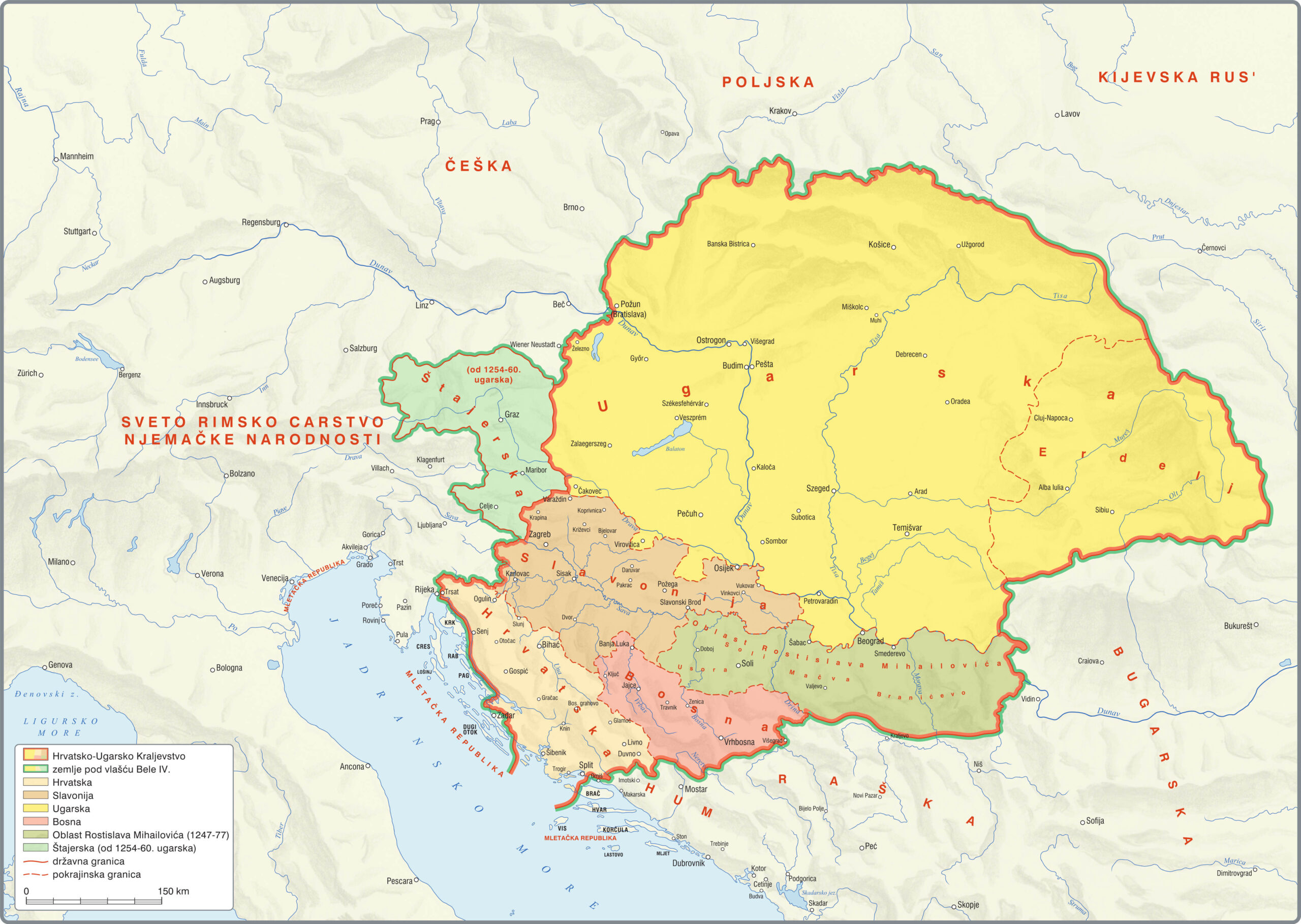 Hrvatsko-Ugarsko Kraljevstvo u drugoj polovici II 13. stoljeća Hrvatski povijesni atlas, treće izdanje ( 2025. )