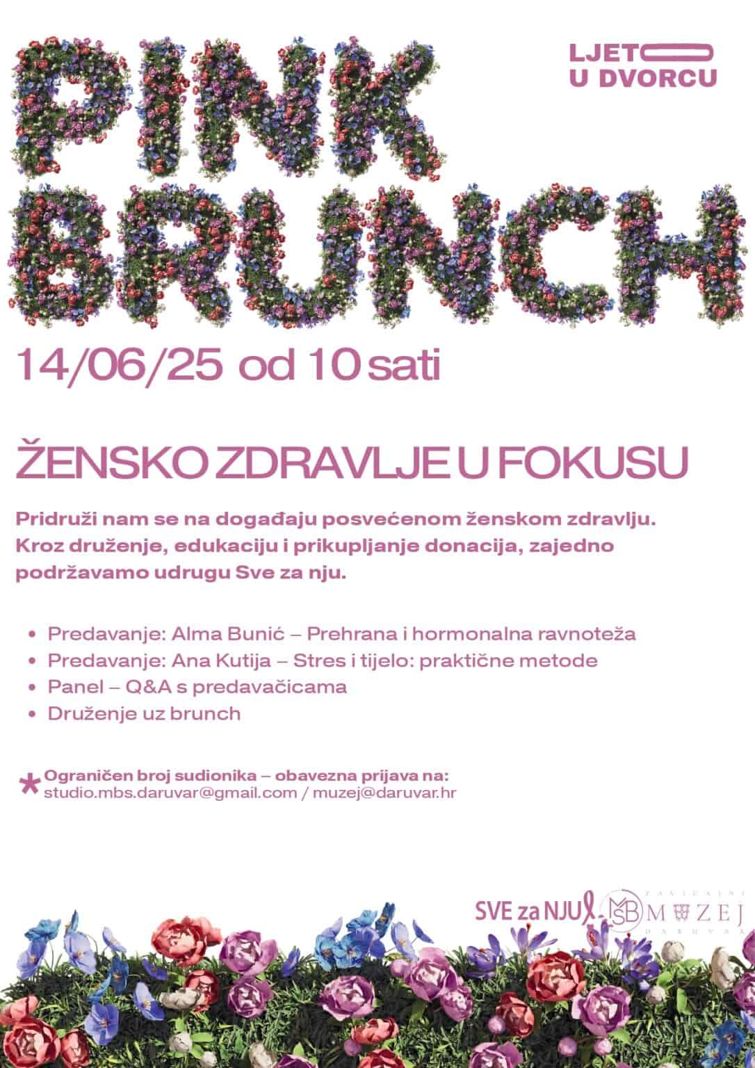 Pozivnica na Pink Brunch u dvorcu Janković IZVOR: Zavičajni muzej Daruvar