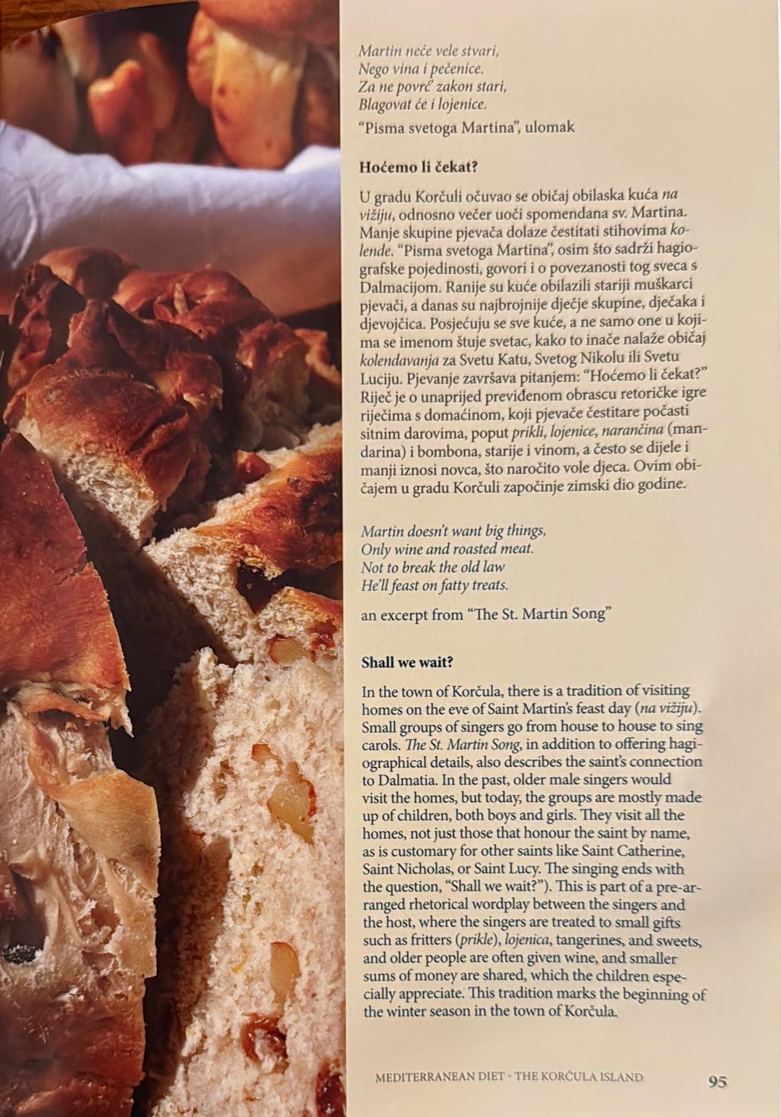 Stranica 95 publikacije Mediteranska prehrana - Korčula autorice i urednice Sani Sardelić FOTO: A.M. / Blaga & misterije