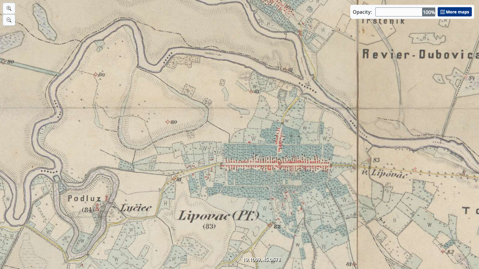 Slika 5 Lipovac katastar 1860-ih