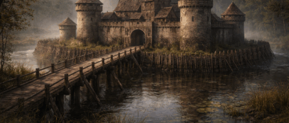 Wasserburg ilustracija. Slika je generirana pomoću ChatGPT-a 2026.