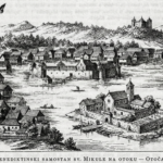 Otočac i samostan, ilustracija. Slika je generirana pomoću Google Geminia 2026.