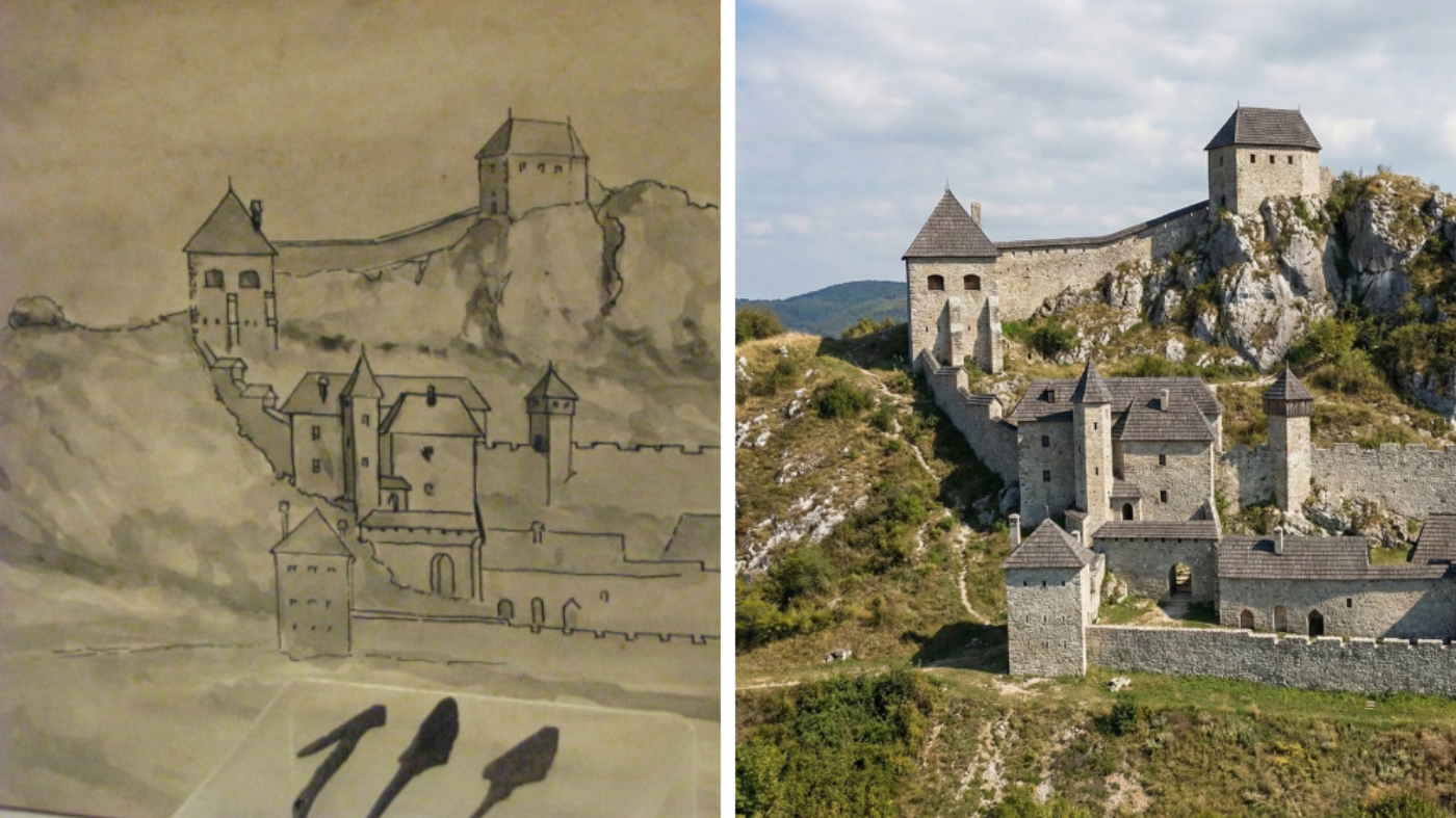 Rekonstrukcija Starog grada Velikog Kalnika Slika je generirana pomoću Google Geminia 2025. 