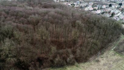 Pogled sa sjevera na gradište Turski stol 2019. A. Džaja, arhiva Muzeja Moslavine Kutina