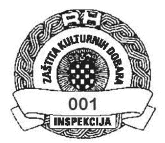 Izgled značke inspektora zaštite kulturne baštine / Ministarstvo kulture i medija RH