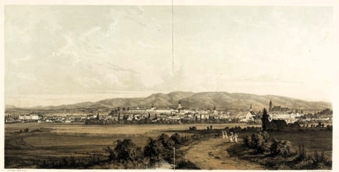 Zagreb. Panorama grada, 1859. / Grafička zbirka, Hrvatski državni arhiv
