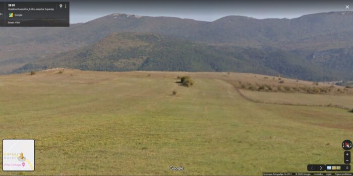 Pogled na lokaciju Krst s ceste, izvor Google Earth