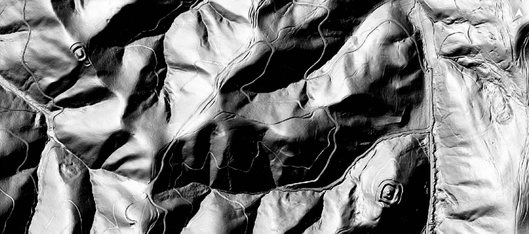 Dvije srednjovjekovne utvrde iznad mjesta Gornja Motičina. Izvor: Geoportal Državne geodetske uprave