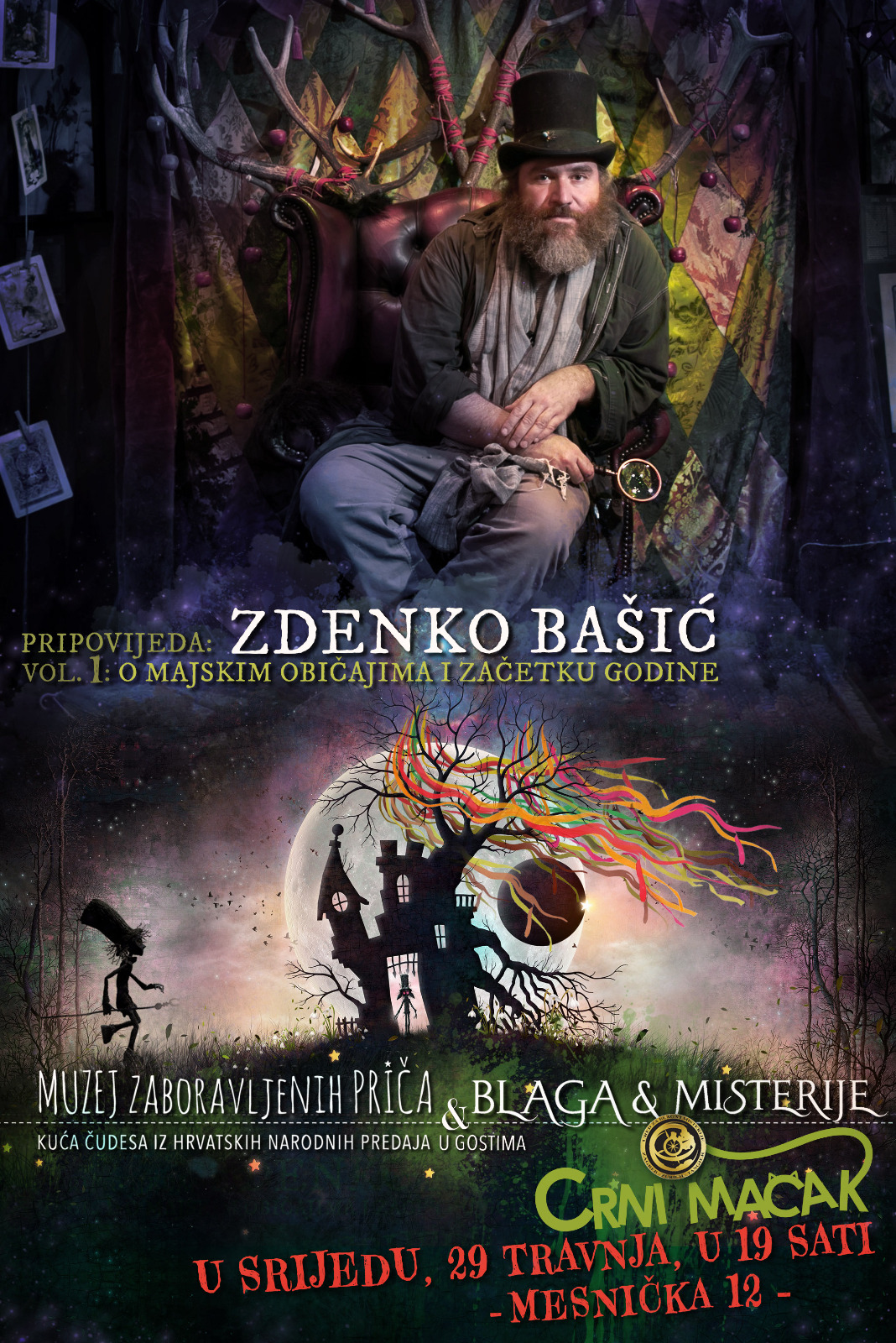 Najavni letak Večeri Blaga & misterija potpisuje Zdenko Bašić