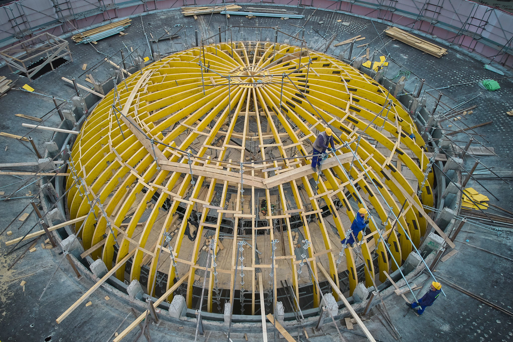 Drvena konstrukcija za izvođenje betoniranja kupole FOTO: Goran Škofić / HDLU, Petar Krajačić Vilović / Spegra d.o.o.