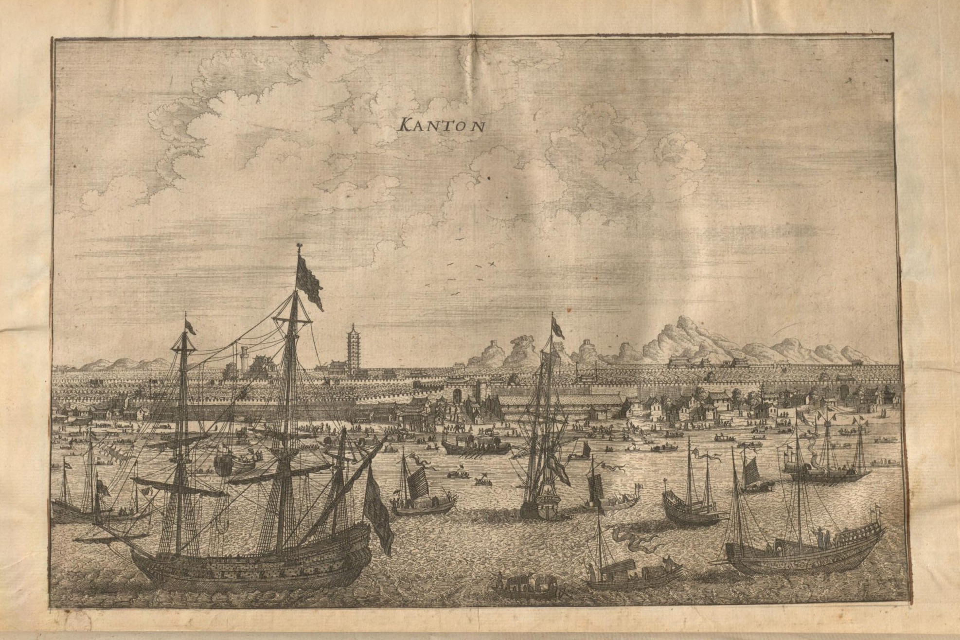 Stranice iz knjige "An Embassy from the East-India Company of the United Provinces to the Grand Tartar Cham, Emperor of China", 1665. Amsterdamu