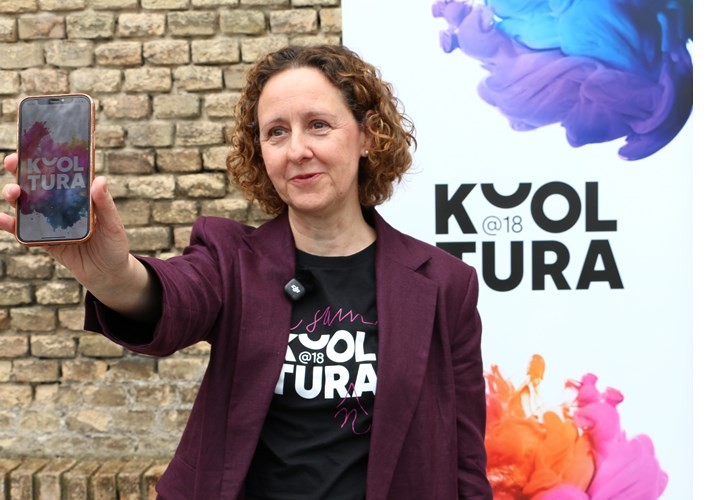 dr. sc. Nina Obuljen Koržinek, Ministrica kulture i medija tijekom predstavljanja projekta Kulturna iskaznica, HNK 2, 19. 5. 2026. FOTO: MKM