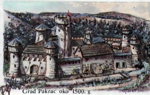 Stari grad Pakrac oko 1500. godine. FOTO: TZ Pakrac